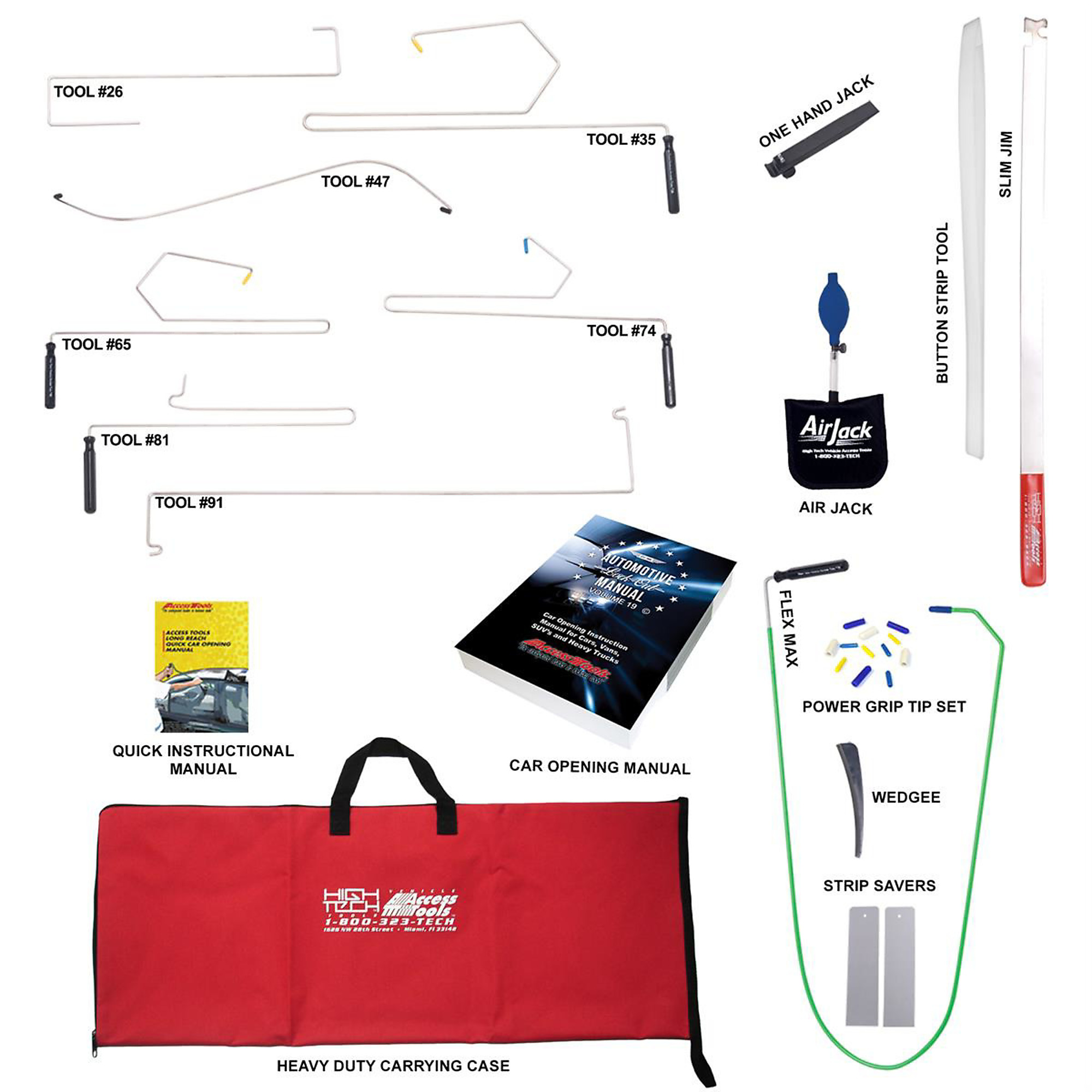 Access Tools Travel Lockout Kit — 1979-Present Vehicles, Heavy-Duty Carrying Case, Model# AETTLOK